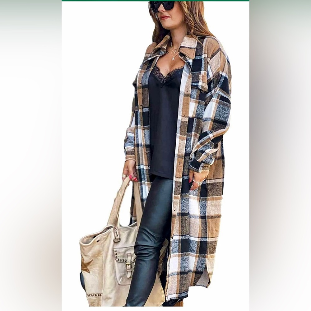 Long super soft button down shirt/jacket/dress